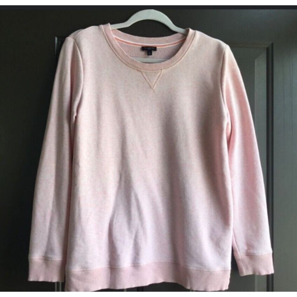 Talbots Sweater Womens Large Pink Long Sleeve Soft Crew Neck Pullover